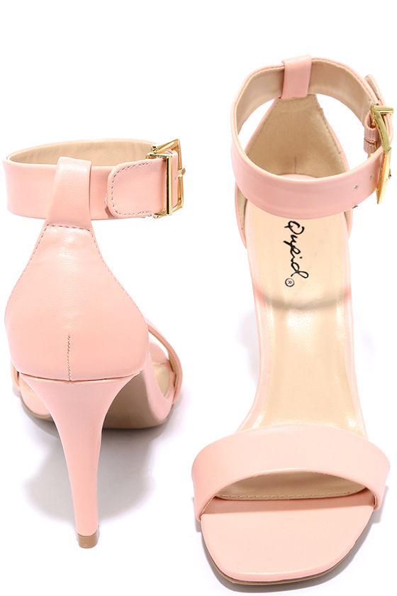 peach pink heels