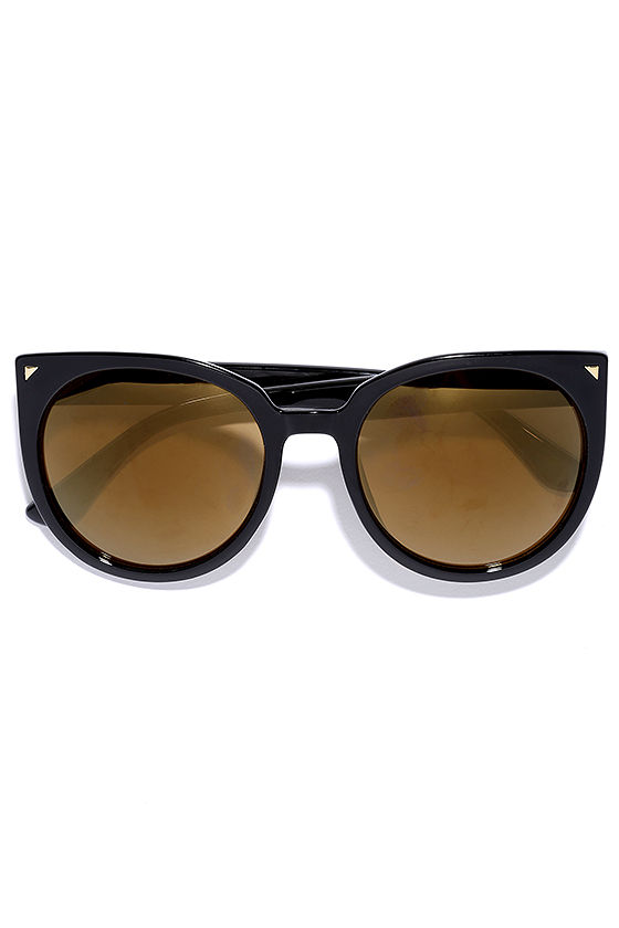 Weekly Wind Down Black and Yellow Mirrored Sunglasses