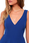 Lovely Royal Blue Dress - Midi Dress - Sleeveless Dress - $49.00