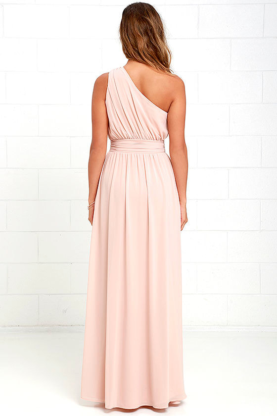 blush maxi gown