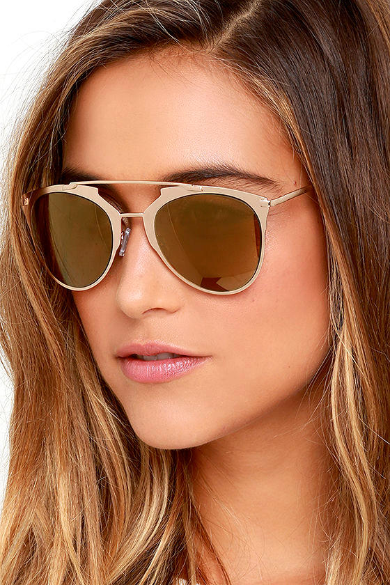 Cool Gold Sunglasses Aviator Sunglasses 18.00 Lulus