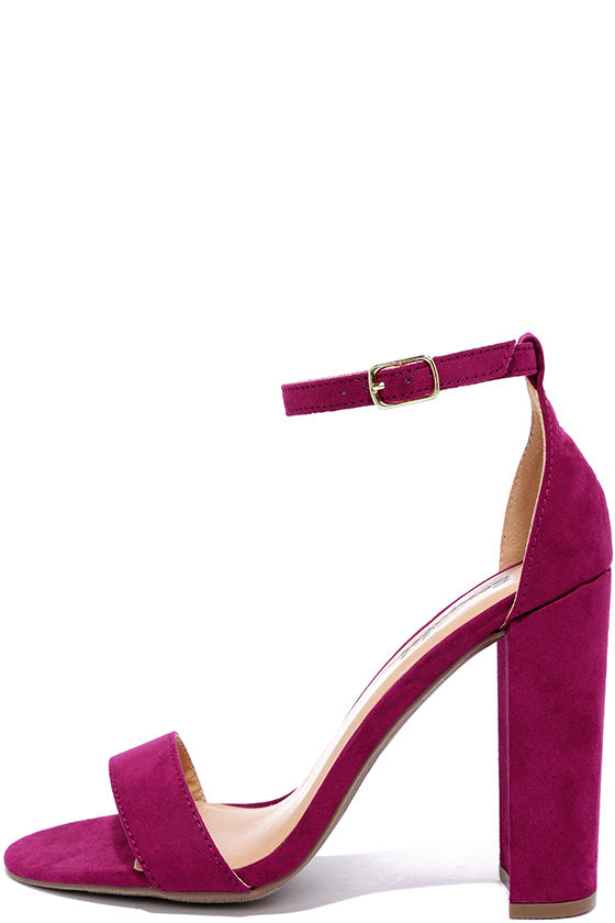 purple ankle strap shoes