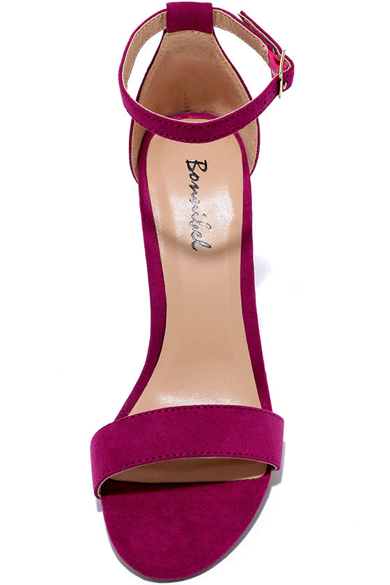 Pretty Purple Heels Ankle Strap Heels 28.00