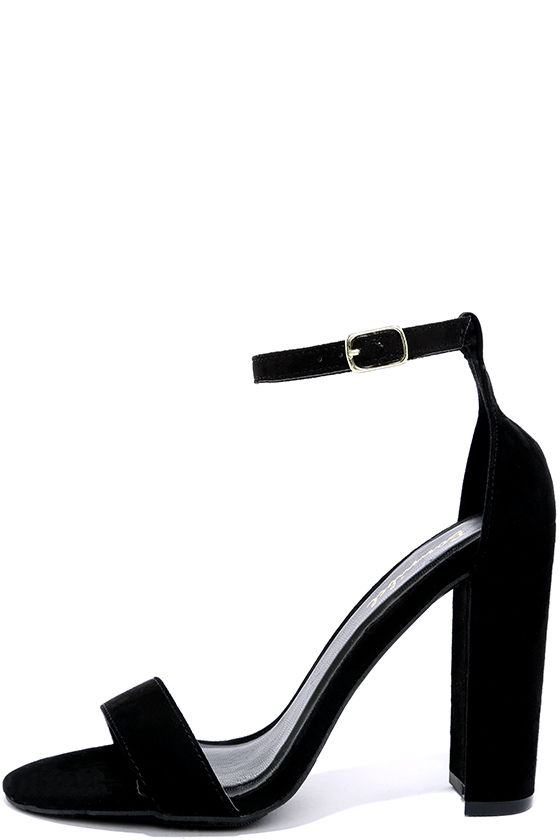Pretty Black Heels - Ankle Strap Heels - $28.00 - Lulus