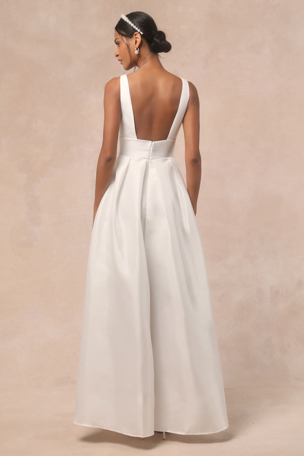 Ready For Romance Ivory Sleeveless Maxi Dress With Pockets
