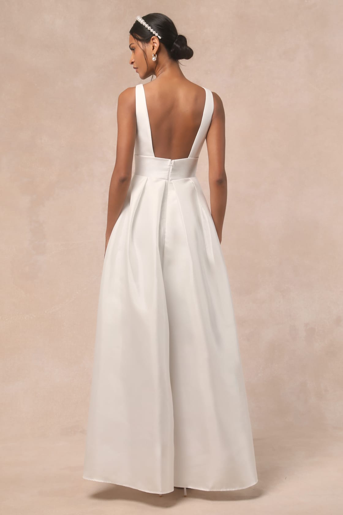 Ready For Romance Ivory Sleeveless Maxi Dress With Pockets