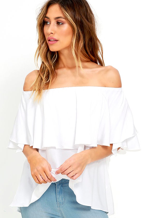 Boho Ivory Top - Off-the-Shoulder Top - Woven Top - $44.00 - Lulus