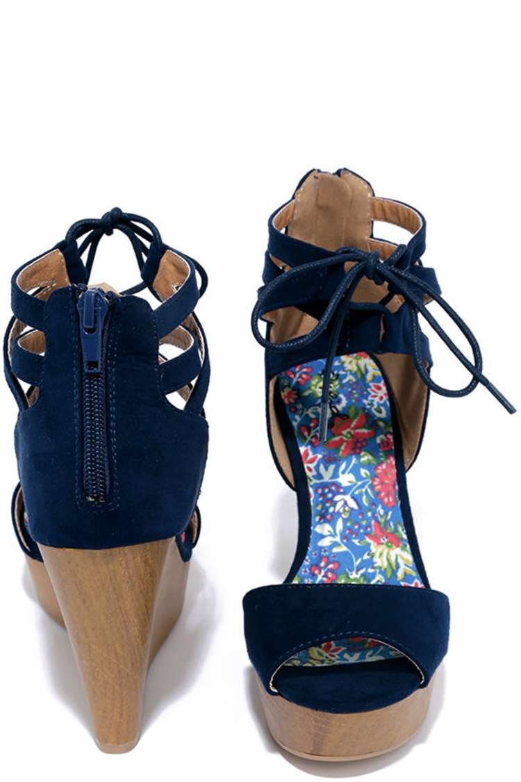 Cute Navy Blue Wedges - Platform Wedges - Wedge Sandals - $30.00 - Lulus Cute Navy Blue Wedges - Platform Wedges - Wedge Sandals - $30.00 - Lulus