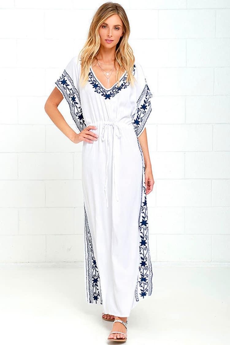 flowy kaftan maxi dress Purple Kaftan Maxi Dress main image 0