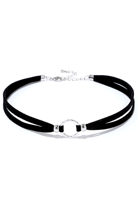 Cute Black and Silver Choker - Vegan Leather Choker - $17.00 - Lulus