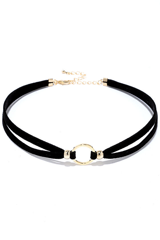 Cute Black and Gold Choker - Vegan Leather Choker - $17.00 - Lulus