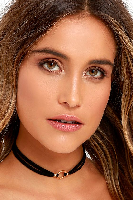 Cute Black and Gold Choker - Vegan Leather Choker - $17.00 - Lulus
