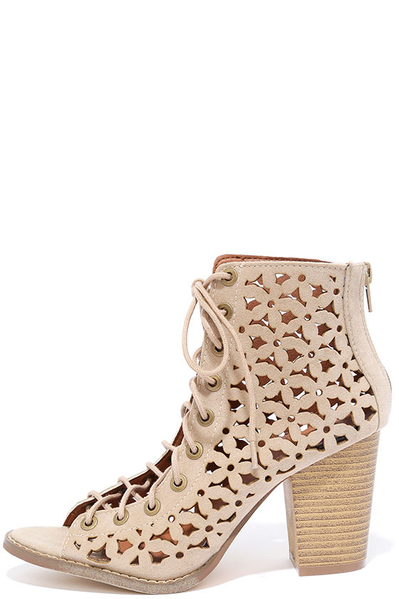 cute beige booties