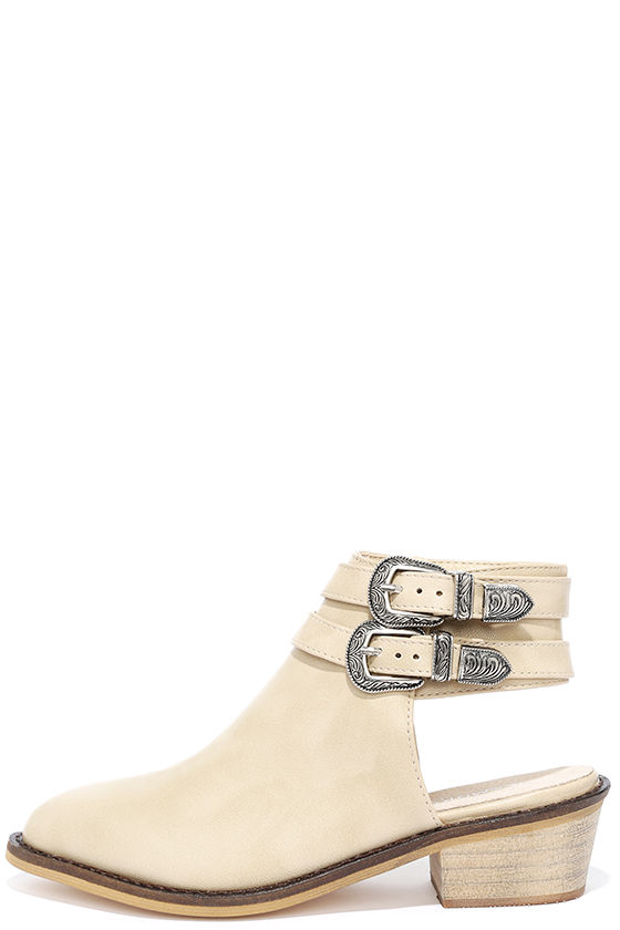 cute beige booties