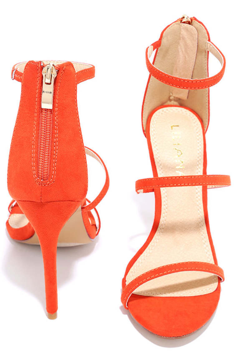Sexy Orange Heels - Dress Sandals - High Heel Sandals - $32.00 - Lulus