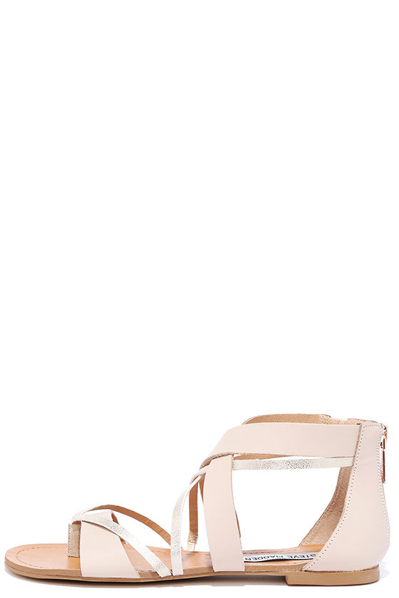 Steve Madden Honore Blush Sandals Leather Thong Sandals 59.00
