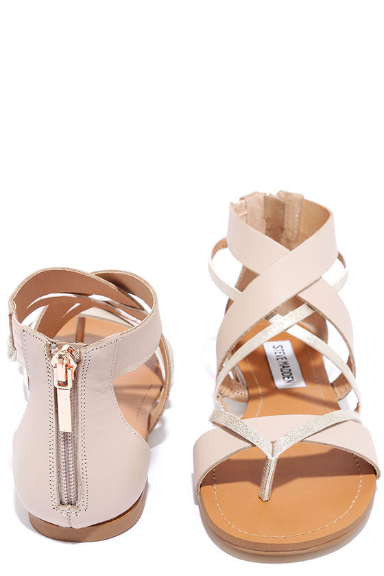 Steve Madden Honore Blush Sandals Leather Thong Sandals 59.00