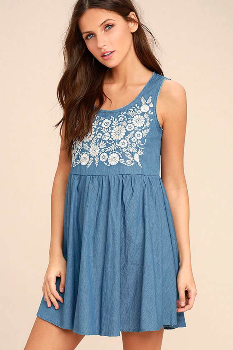 white christmas dresses Noble Smock Dress in Navy Navy / 3X main image 1
