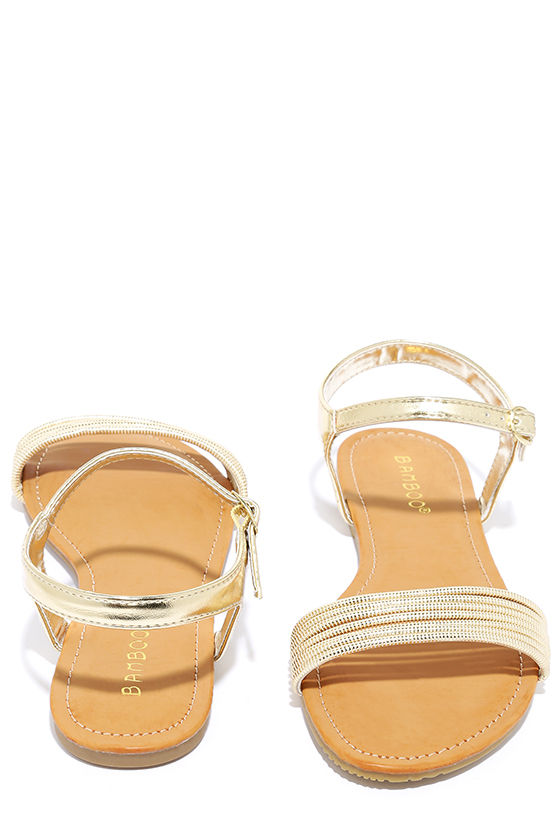 Bfb - Gold Flat Sandals