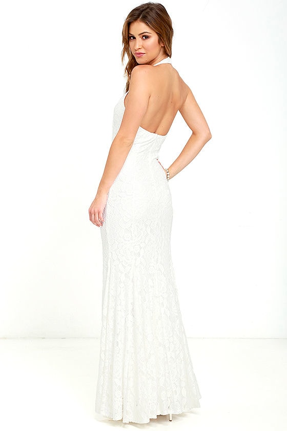 Live Forever Ivory Lace Maxi Dress