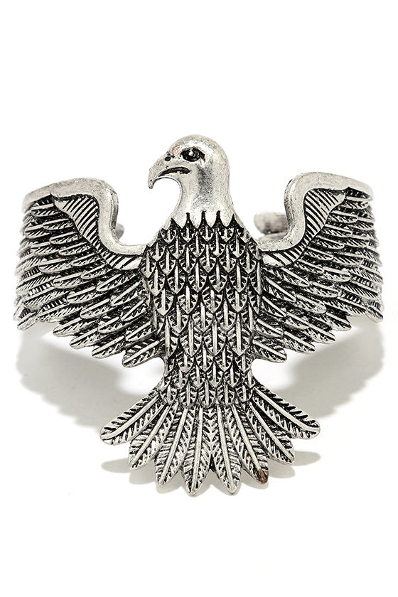 Bird of Prey Silver Cuff Bracelet