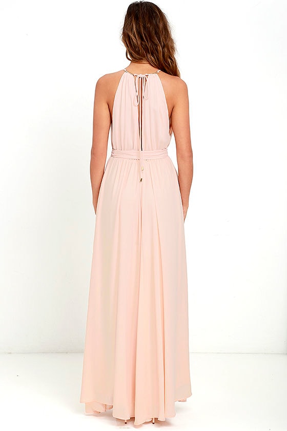 blush pink maxi