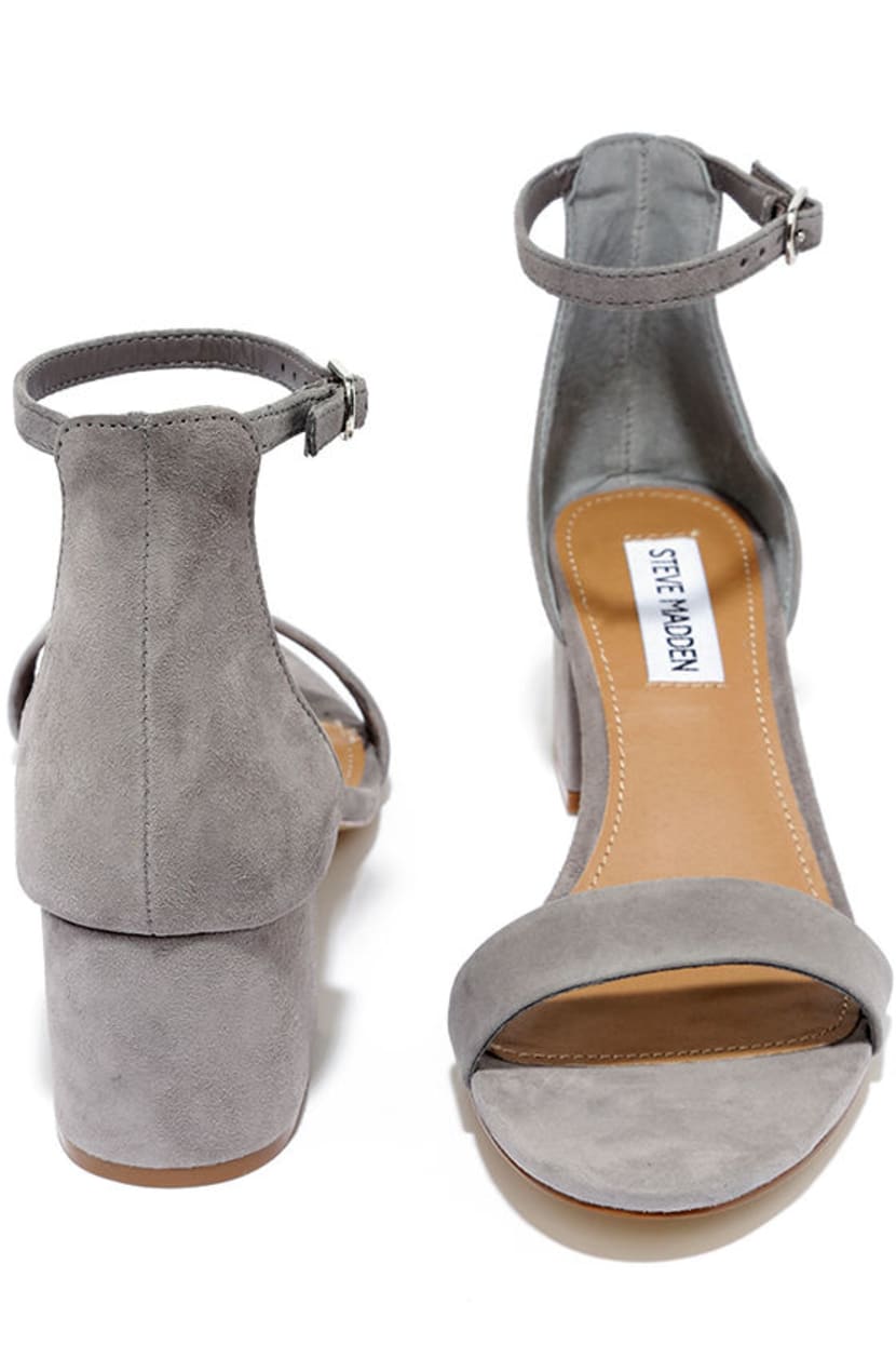neutral Mucho bala Cute Grey Heels - Ankle Strap Heels - Heeled Sandals - $89.00 - Lulus