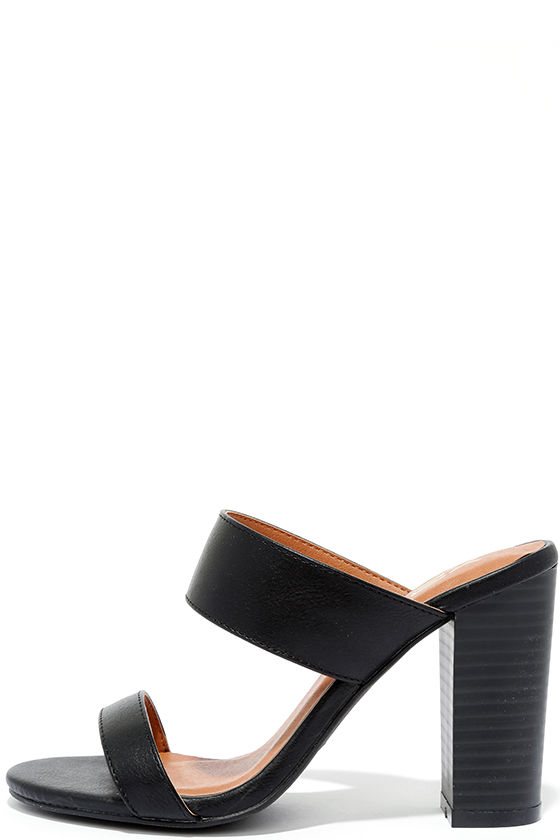 black mules heels