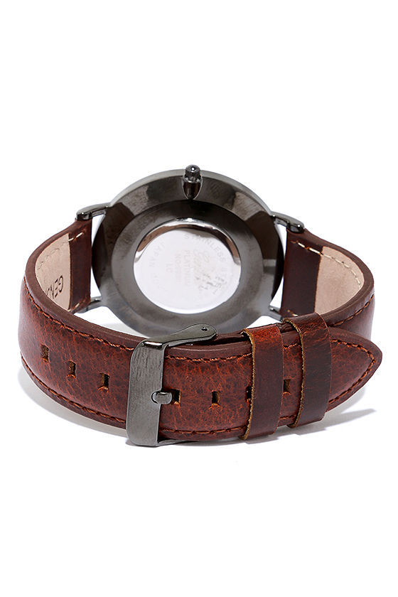 Fashionable Gunmetail-Ion-Plated-Steel 24 mm Replacement Watch Band 850.4EGM_K0035035