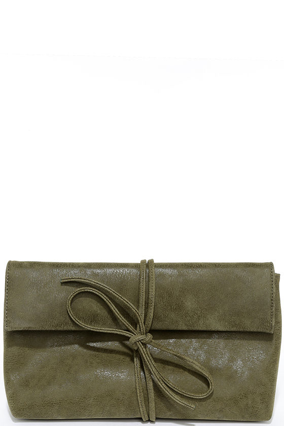olive green clutch