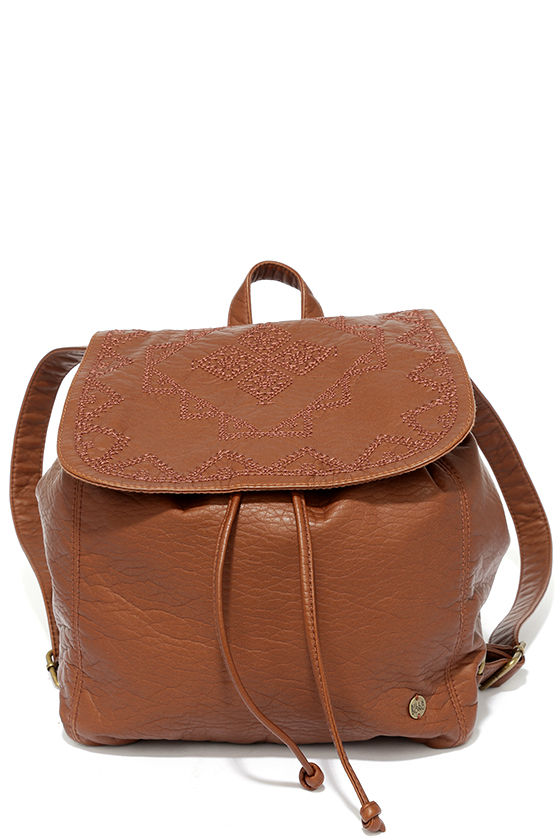 Billabong Crawford Brown Vegan Leather Backpack