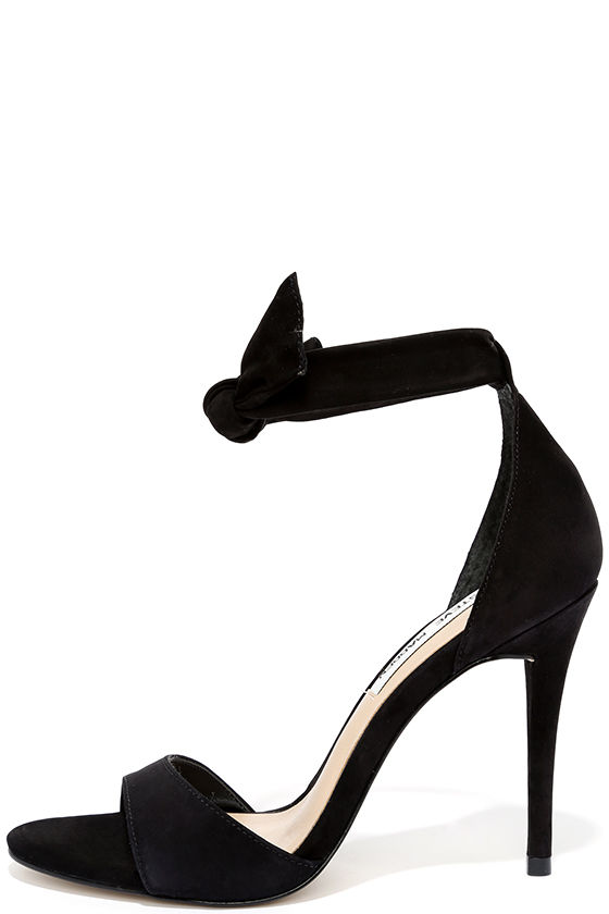 steve madden black ankle strap heels