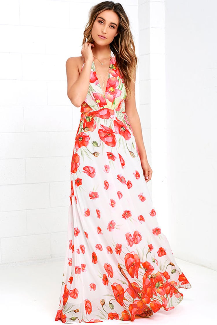 Lovely Maxi Dress - Floral Print Dress - Halter Dress - $89.00 - Lulus