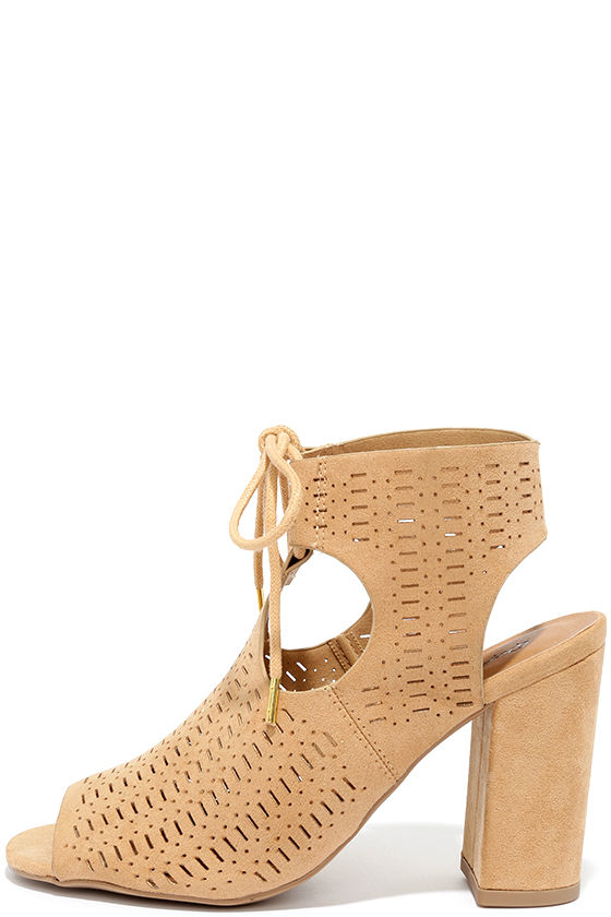 tan summer booties