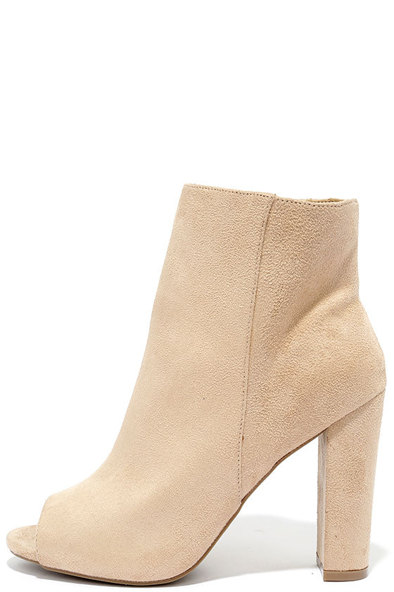 suede tan booties
