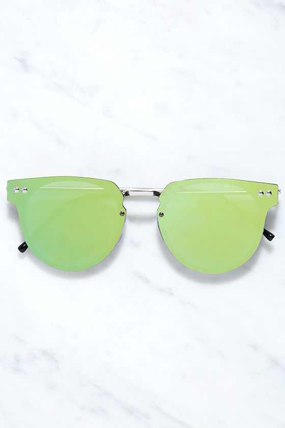 Spitfire Cyber Silver and Green Sunglasses 2