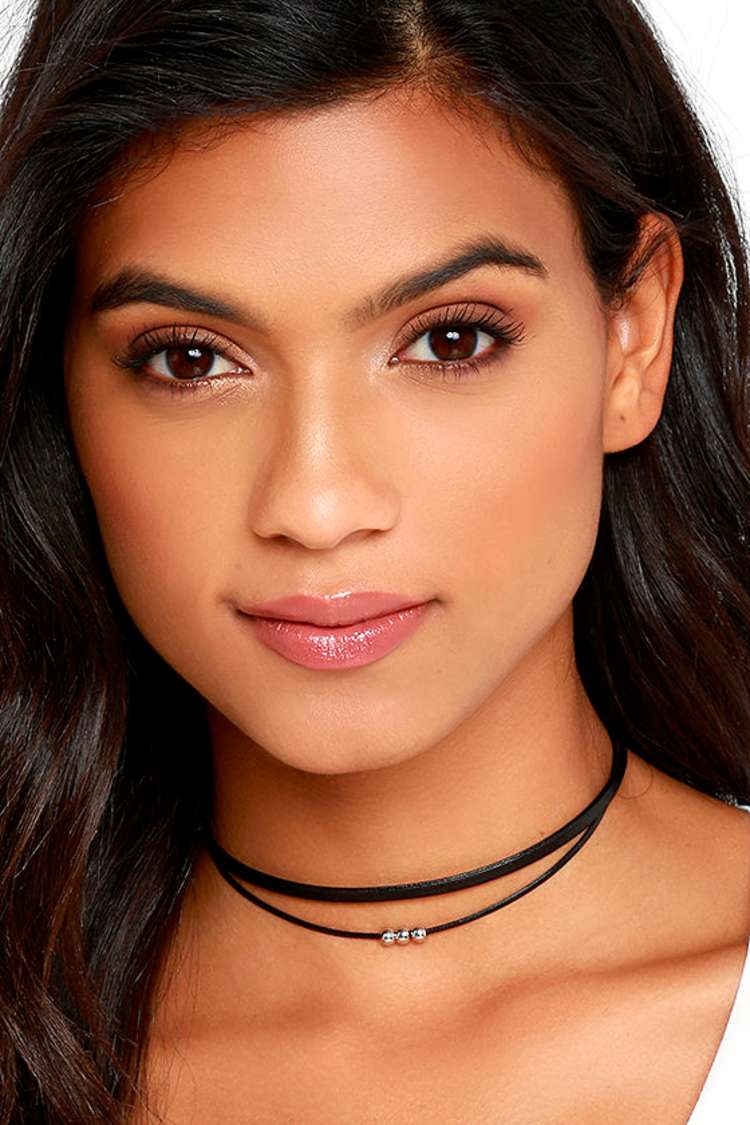 Cool Chokers Cool Choker Necklace Black And Silver Choker