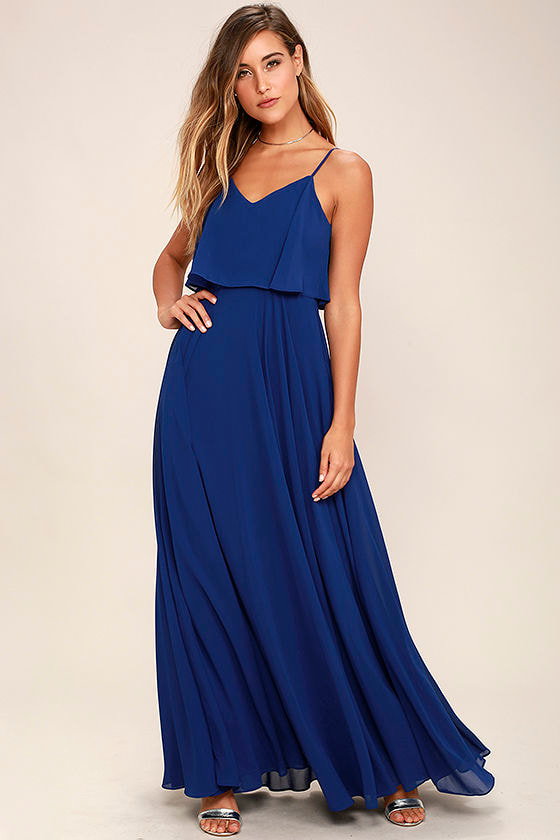Stunning Royal Blue Dress - Maxi Dress - Gown - $78.00 - Lulus