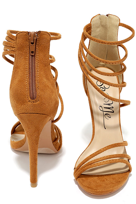 camel high heels