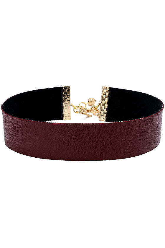 Vanessa Mooney Lestat Burgundy Choker Necklace 2