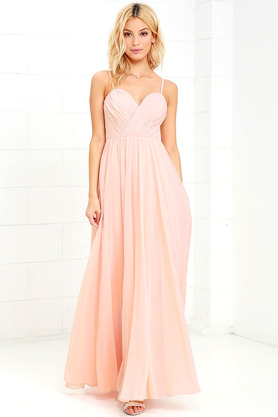 Peach Dress - Maxi Dress - Long Gown - $88.00 - Lulus