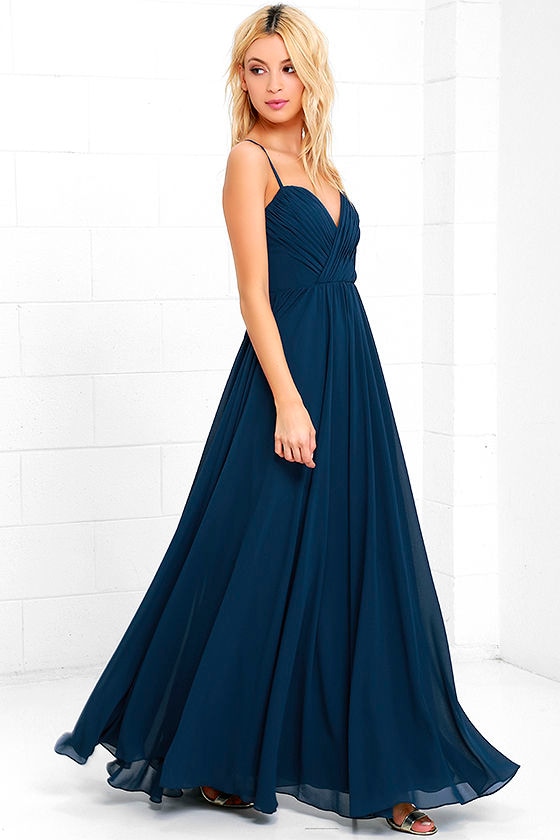 Nod and Wink Navy Blue Maxi Dress 2