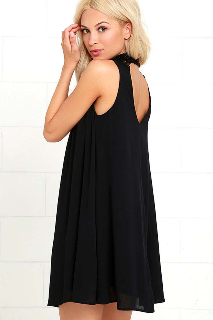 Black Dress - LBD - Lace Dress - Swing Dress - $48.00 - Lulus Black Dress - LBD - Lace Dress - Swing Dress - $48.00 - Lulus