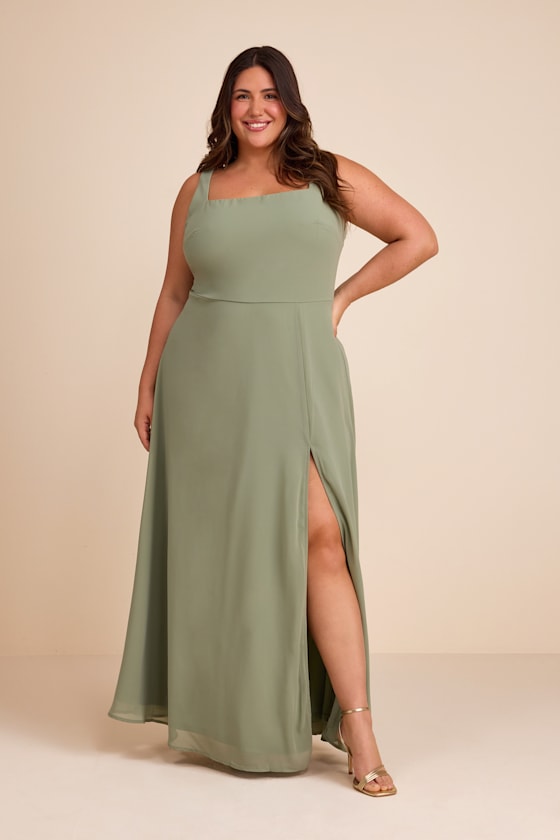 Sage Brush Maxi Dress - Chiffon Dress - Simple Maxi Dress - Lulus