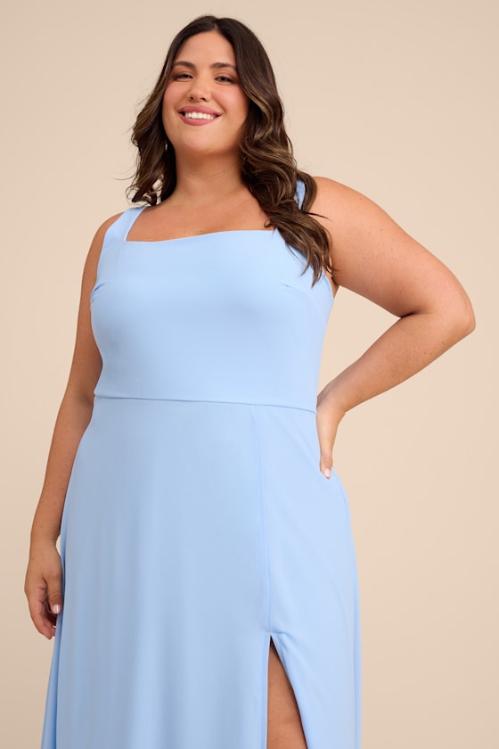 Powder Blue Maxi Dress - Chiffon Dress - Simple Bridesmaid Dress - Image 10