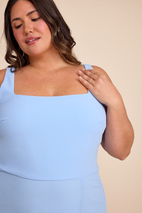 Powder Blue Maxi Dress - Chiffon Dress - Simple Bridesmaid Dress - Image 3