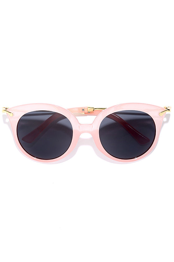 Cute Light Pink Sunglasses RetroInspired Sunglasses 16.00