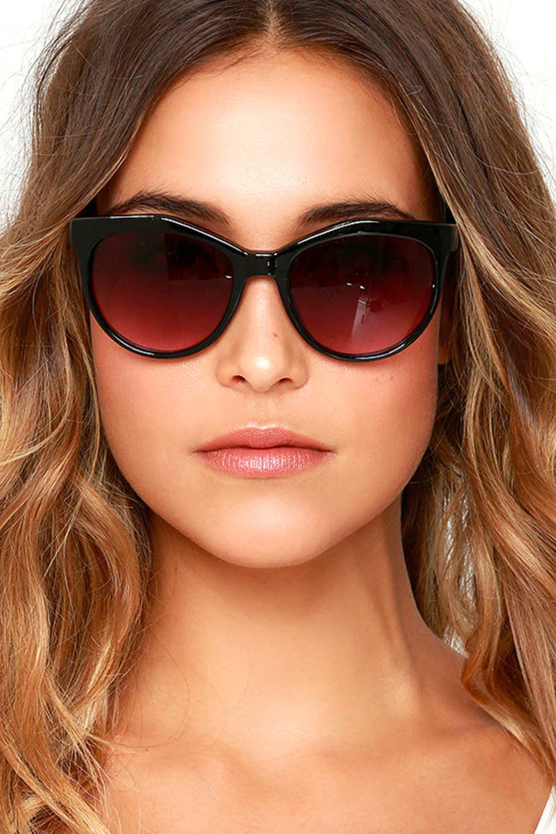 Chic Dark Red Sunglasses Metallic Red Sunglasses Sunnies 16.00
