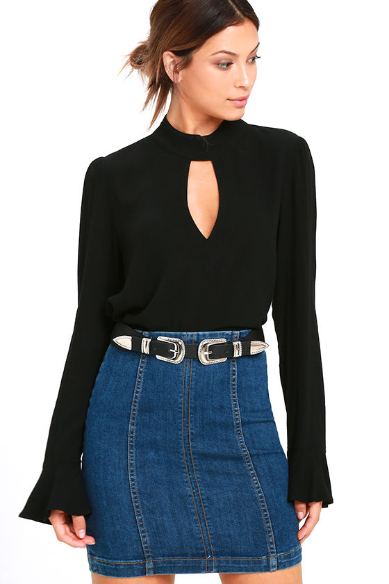 Chic Denim Skirt - Medium Wash Denim Skirt - Denim Mini Skirt - $48.00 - Lulus