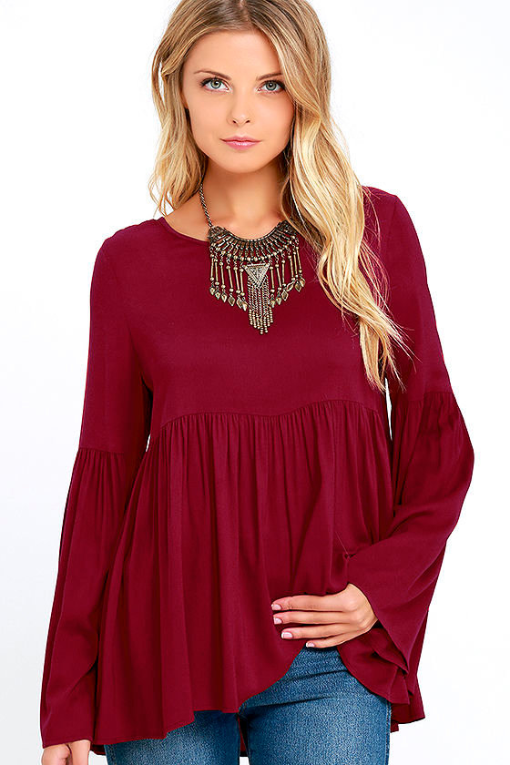 Long Sleeve Top - Blouse - $35.00 - Lulus